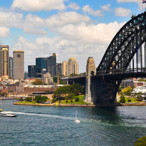 Sydney Harbour Bridge and city