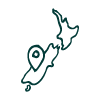 Pin drop on NZ map