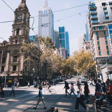 Melbourne City street scene, Australia