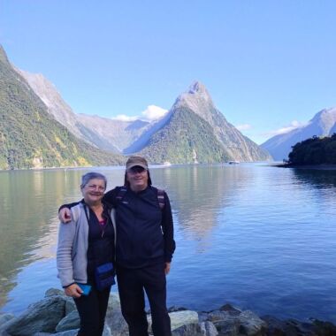 Guests visit Milford Sound on New Zealand Coach Tour