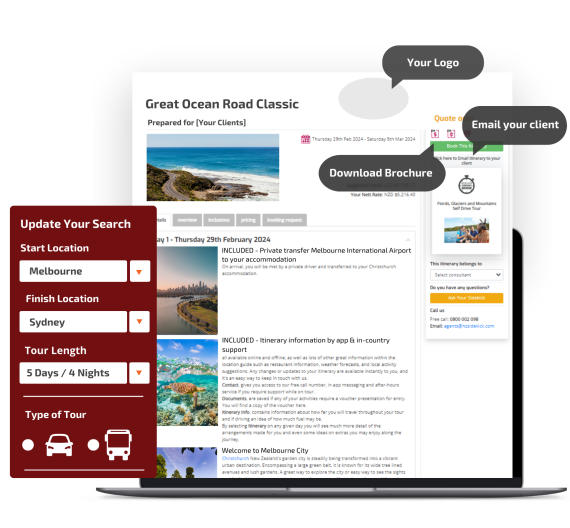 ozsidekick example of booking with us