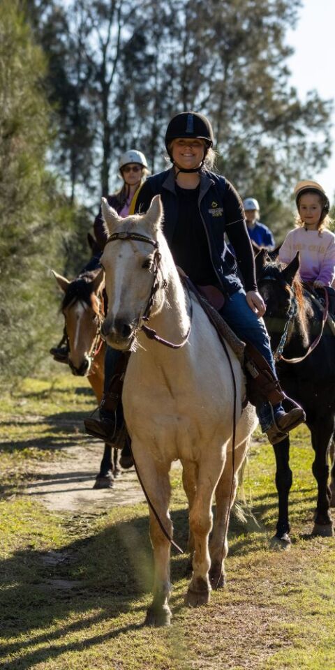 Lady riding a horse (credit to tourism australia)
