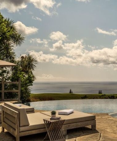 Relaxation pool at Rosewood Kauri Cliffs