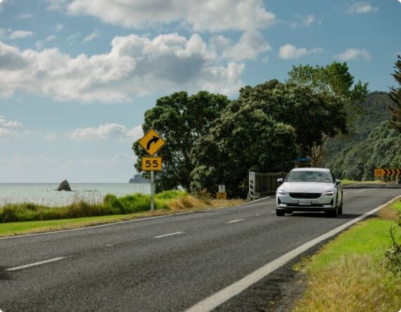 Car driving in Coromandel