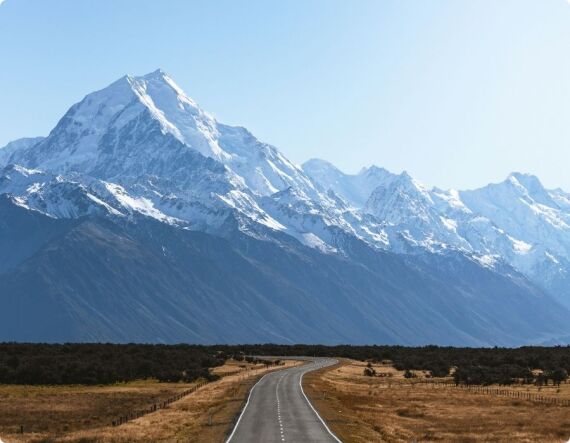 Aoraki Mount Cook road