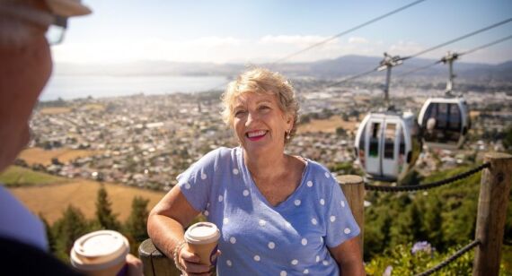 Lady on Rotorua Skyline