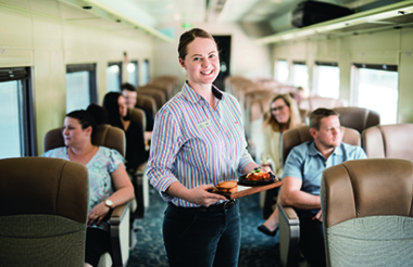 The Overland, Red Premium Service Adelaide to Melbourne (includes breakfast & lunch)