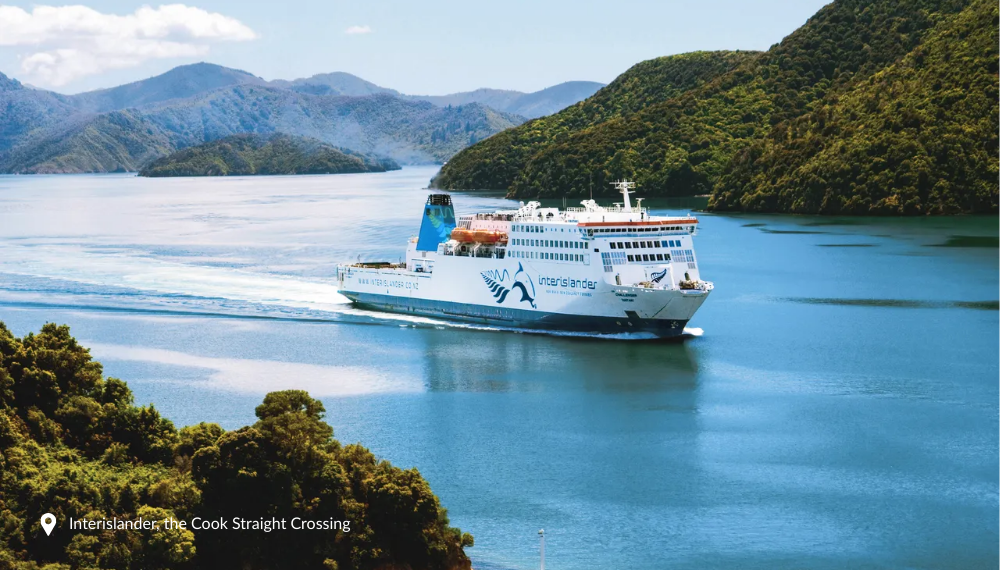 Crossing the Cook Straight on the Interislander Ferry From Wellington to Picton in New Zealand