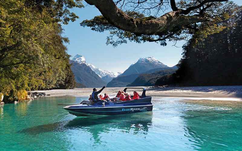 Jet boat ride in Glenorchy, New Zealand