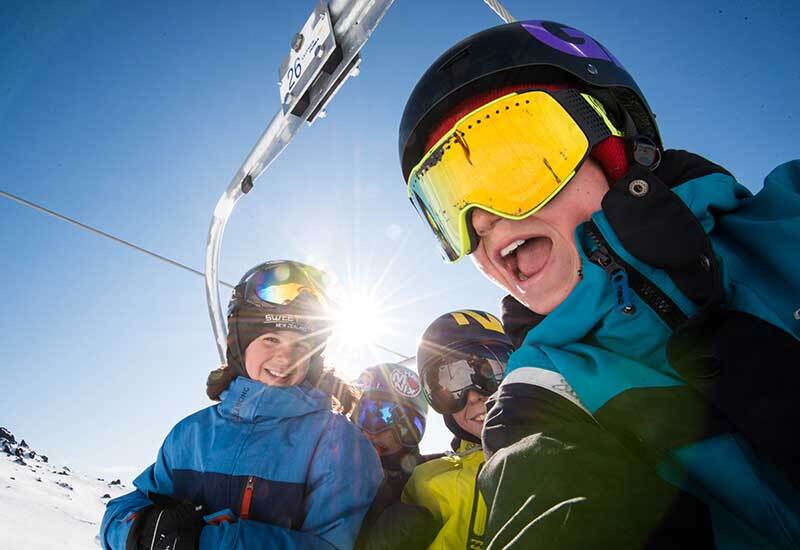 Riding the chairlift, Cardrona, New Zealand