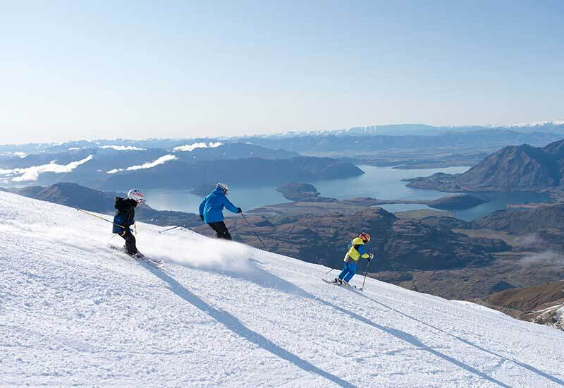 Skiing at Treble Cone, Wanaka