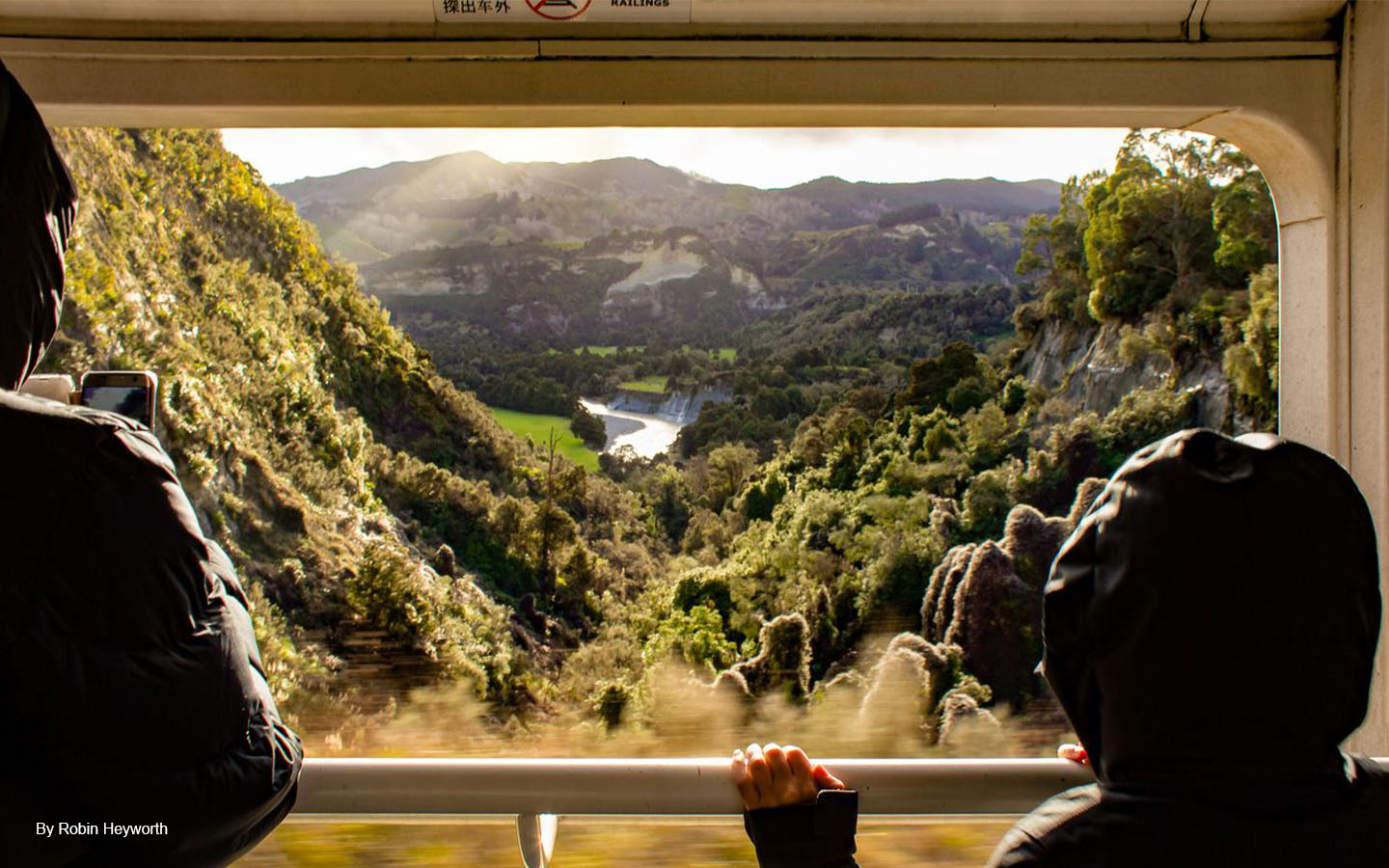 The Northern Explorer as it crosses the Kawhatau Valley