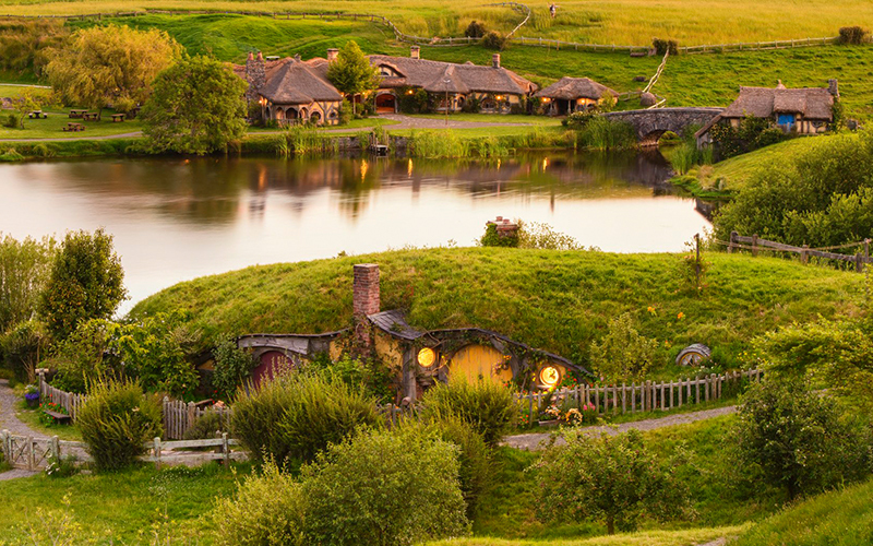 Hobbiton movie set Hobbiton movie set
