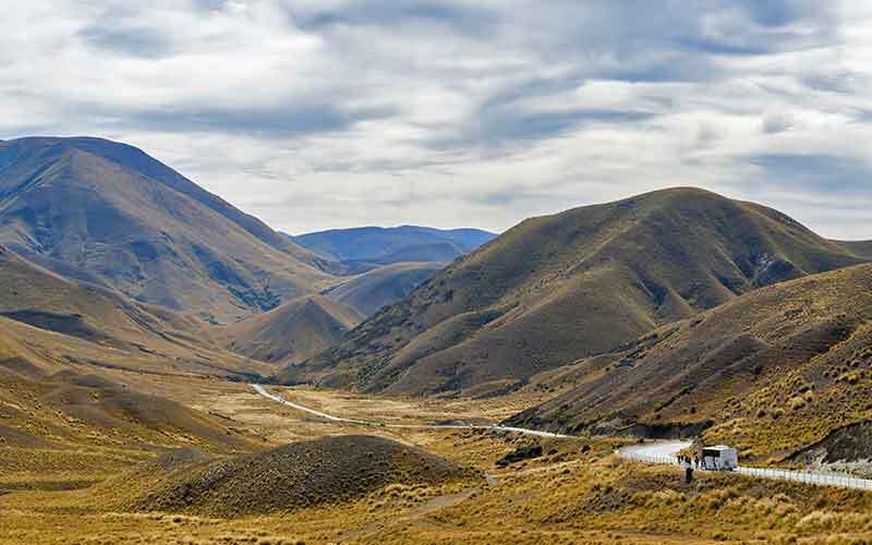 Drive over the Lindis Pass to Omarama