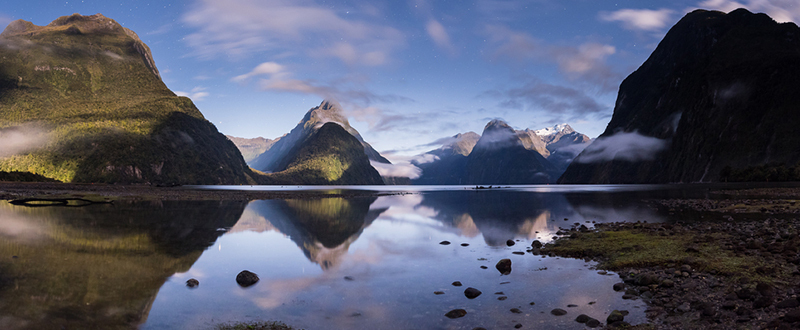 Milford Sound by moonlight Milford Sound by moonlight