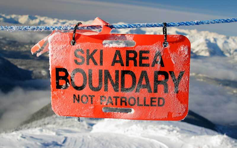 Ski field signage, mountain safety code, New Zealand