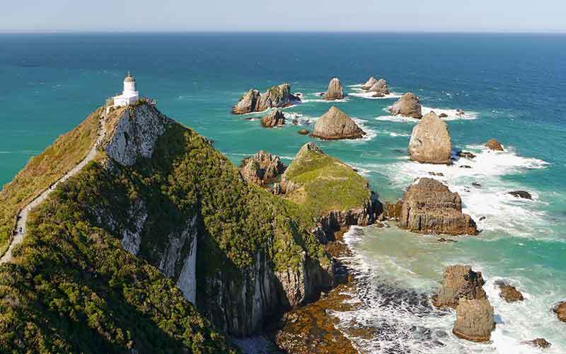 Nugget Point Lighthouse in Tapanui is a great spot to visit as a side trip