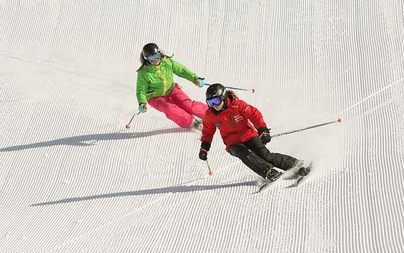 Progression ski lesson, Mt Hutt, Canterbury, New Zealand