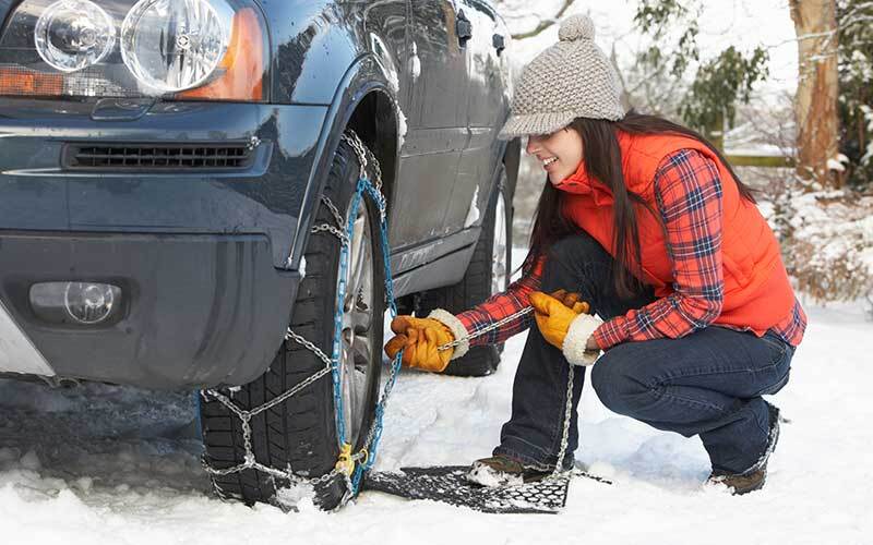Snow chains, New Zealand winter