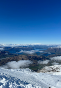 Ariel view at a ski field