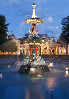 Hagley Park FOuntain in Christchurch, New Zealand