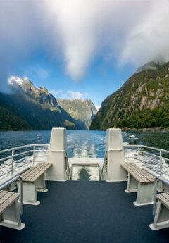 View from the boat on a stunning Milford Sound cruise