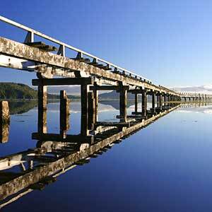 The pier over Lake Taupo