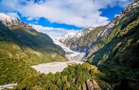 Glacier in New Zealand Valley