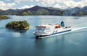 Interislander ferry crossing the Cook Strait