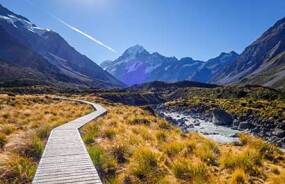 Walkway through the Mt Cook National Park