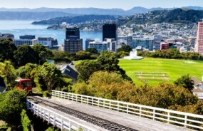 Looking over the Wellington cable car lines