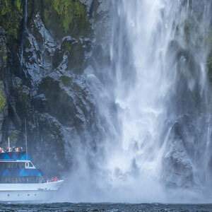 Waterfall close up, Milford Sound