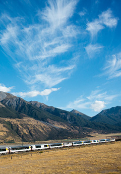 Craigieburn Straight, Tranzalpine Scenic train