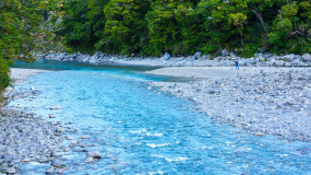 The Makarora River in Haast Past