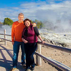 Couple exploring Rotorua