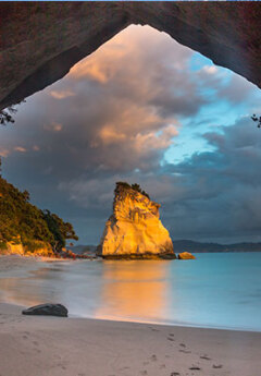 View of Cathedral Cove in Coromandel