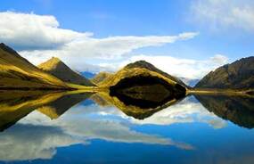 Mirror Lakes in the Fiordland National Park