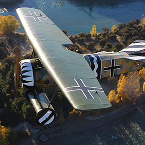 Warbirds flight over the banks of the Clutha River