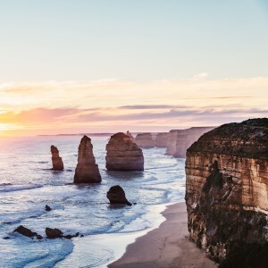Twelve Apostles rock formations on the Great Ocean Road, Australia