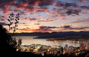 Dusk over Wellington City