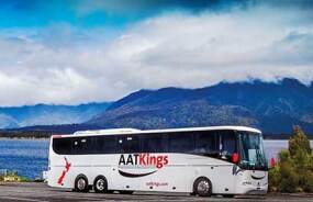 AAT Kings coach alongside a South Island lake