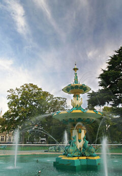 Image of Hagley Park fountain in Christchurch