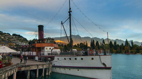 The TSS Earnslaw in Queenstown