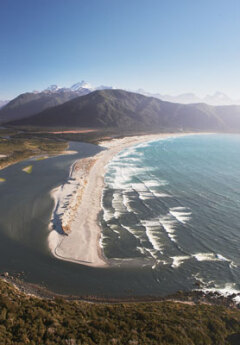 Ariel View of Martin's Bay Sandspits and sea