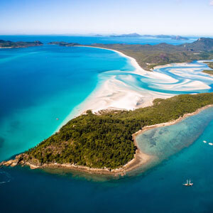 Inlet located at the northern end of Whitehaven Beach on Whitsunday Island,