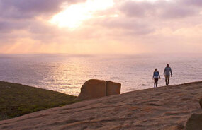 Walking up to Remarkable Rocks