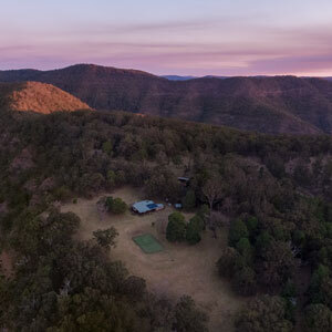 Ariel view of accommodation on the Scenic Rim Trail