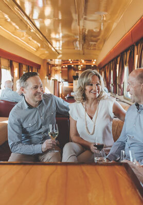 Guests enjoying The Ghan Gold Service.