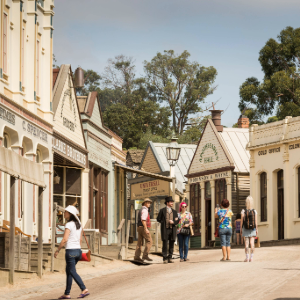 People walking in the alley of Sovereign Hills