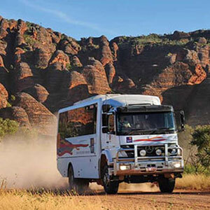 APT 4WD Vehicle Driving away from Bungle Bungle
